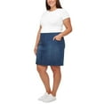 thumbnail image 5 of S.C. & CO Women's Built-in Shorts 5 Pockets Stretch Denim Skort, 5 of 8