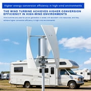 Home vertical-axis wind turbine generator with 24V voltage, rated at 1000W,  with a free MPPT controller. Suitable for various scenarios such as camping, RVs, rooftops, etc. Low wind speed start