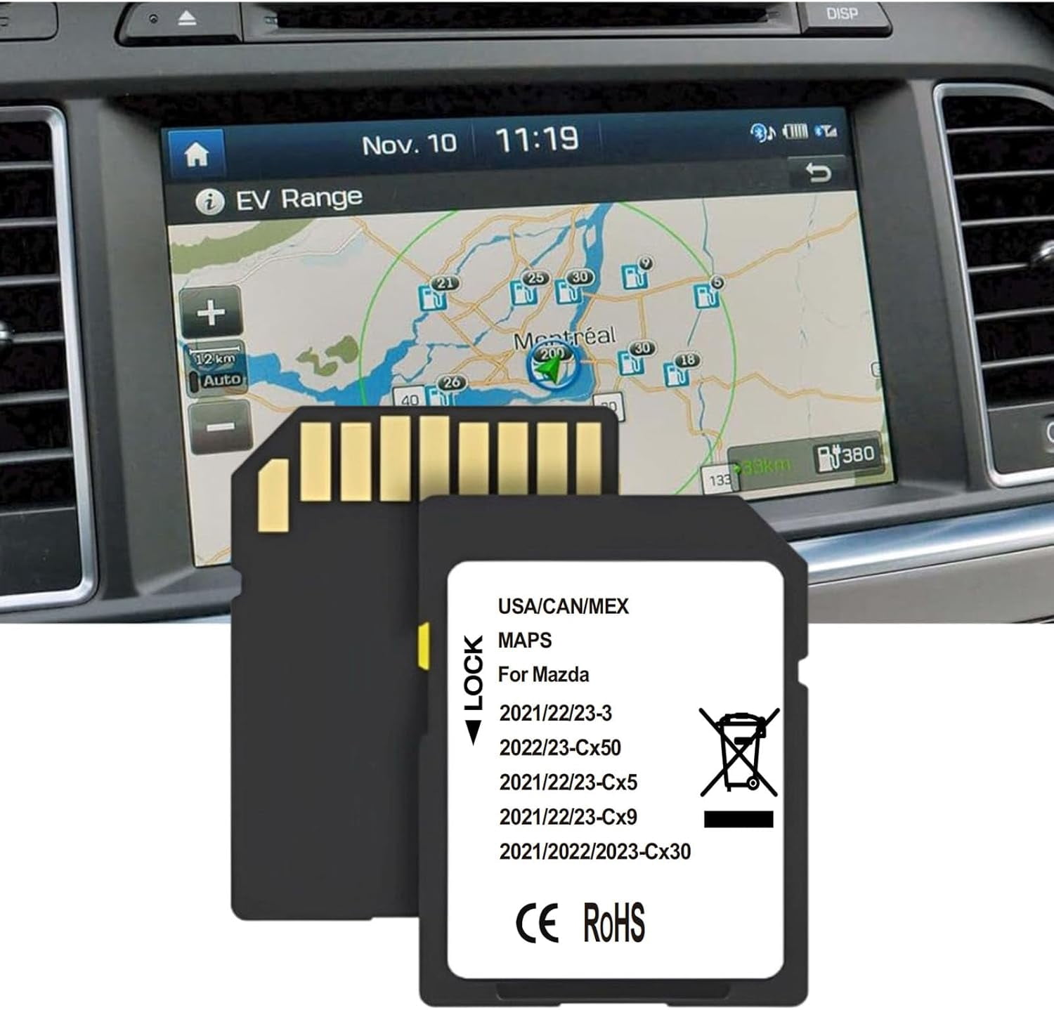 Latest Navigation Memory SD Card,Compatible with:Cx5(2021-2023), Cx9(2021-2023), Cx50(2022-2023),Cx30(2021-2023), 3(2021-2023)(Ceypec-02)