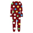 thumbnail image 5 of Perfectbot Womens Polka Dot Pajamas Jumpsuit - Hooded Zipper One-Piece Sleepwear with Pockets, 5 of 6