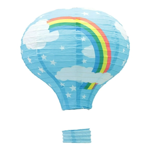 12" Folding Rainbow Hot Air Balloon Paper Lantern Wedding Birthday Party Decor