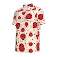 thumbnail image 2 of Rocae Red Ladybug for Men's Short Sleeve Polo Shirt, Quick Drying Performance Moisture Wicking Sports Men's Golf Shirt X-Large, 2 of 9