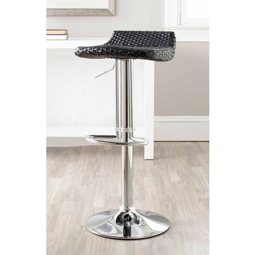 SAFAVIEH Juji Contemporary Swivel Bar Stool, Black