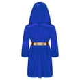thumbnail image 2 of Moggemol Robe de Boxe pour Garçons Robe Longue en Satin avec Capuche et Ceinture Tenue de Boxe Halloween Bleu Royal 10, 2 of 7