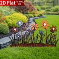 thumbnail image 5 of 1 pieza de decoración de estaca de jardín de arte de hierro con diseño floral colorido, para valla de patio y decoración de patio, Día de la Independencia de Halloween, Navidad, suelo de flores, 5 of 5