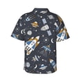 thumbnail image 3 of Easygdp Space Cars Men's Hawaiian Shirts Print Lapel Short Sleeve for Beach, vacation, party, casual occasions - Large, 3 of 9
