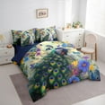 thumbnail image 3 of Feelyou Cartoon Peacock Women Bedding Comforter Set 7pcs, Sprint Butterfly Flower Queen Bedding Sets, Animal Theme Reversible Queen Sheet Sets, Super Cozy Room Decor, 3 of 7