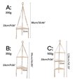 thumbnail image 3 of 1/2/3 Layer Retro Rope Wood Hanging Rack Corner Wall Shelf House Storage Organizer Ladder Floating Shelves for Bedroom, 3 of 18