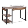thumbnail image 5 of Homylin Computer Desk Writing Desk with 2 Shelves Industrial Style Home Office Table, 5 of 5