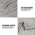 thumbnail image 4 of BNM Fleece Diamond Fluffy Blanket, Throw XL, Platinum, 4 of 7