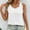 White, variant on Summer Plus Size Women's Tank Tops V-neck Ruffled Solid Color Sweet Sleeveless