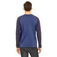 thumbnail image 2 of The Bella + Canvas Mens Long Sleeve T-Shirt Heather Navy/ MDNITE - S, 2 of 4