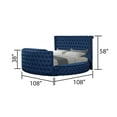 thumbnail image 3 of Maya Modern Style Queen Bed made with Wood in Navy, 3 of 4