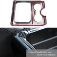 thumbnail image 1 of Center Console Front Armrest Cup Holder Panel Cover Trim for - Dodge RAM 1500 2500 3500 ABS Carbon Fiber, 1 of 5