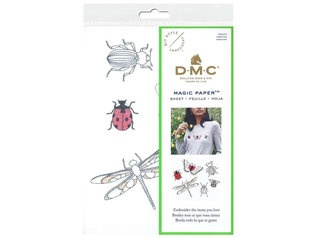 DMC Magic Paper Insects BE KIND Collection Embroidery Magic Paper Kit 