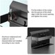 thumbnail image 3 of Portarrollos de Papel Higiénico Soporte de Pared de Aluminio Perforado/No Perforado con Estantes Amplios, Portarrollos de Papel Higiénico Montado en la Pared para Inodoros y Cocinas Negro, 3 of 8