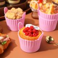 thumbnail image 2 of OULII 4 Pcs Moules à Muffins en Silicone Roses Caissettes de Cuisson Flexibles pour Cupcakes Muffins et Biscuits, 2 of 8