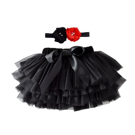 

ZRBYWB Baby Girls Dresses Soft Fluffy Tutu Skirt Party Carnival Toddler Girl Mesh Tutu Bowknot Princess Skirt Hairband