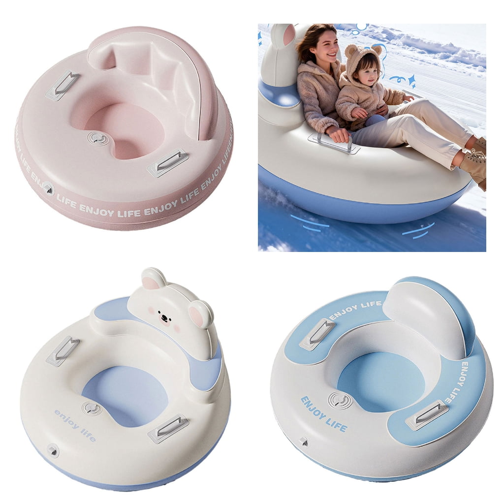 Heavy Type Inflatable Snow Sleds Features Ergonomic Back Support And Nonslip Bottom
