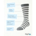 thumbnail image 3 of MeMoi Two Color Striped Cotton Blend Dress Socks - Boys - Male, 8-9, Charcoal, 3 of 7