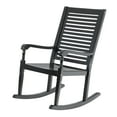 thumbnail image 2 of MF Studio Acacia Wood Outdoor Patio Rocking Chair Set of 2, Front Porch Chairs for Patio, Garden, Deck, Yard, Poolside, Wood Rocker for Outdoor and Indoor, Black, 2 of 7