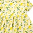 thumbnail image 6 of HAOTAGS Girls Casual Dresses Ruffles Sleeve Flare Crewneck Summer Easter Flowy Sundress Yellow Size 4, 6 of 6