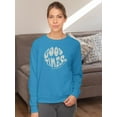 thumbnail image 2 of 70S Retro Good Times Badge Sweatshirt Women -Image by Shutterstock, Female 4X-Large, 2 of 4