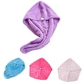 thumbnail image 2 of Ounissouiy Toalla de secado de cabello, transpirable, ligera, absorbente, turbante, lavable, reutilizable, gorros para el pelo de ducha, buena Juegos de accesorios de baño rosa, 2 of 6