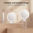thumbnail image 4 of Lighted Makeup Mirror with 20X Magnification, Rechargeable Double Sided Vanity Mirror with 3 Color Lighting Modes and Adjustable Brightness, LED Desktop Mirror for Bathroom Bedroom, Gifts for Women, 4 of 10