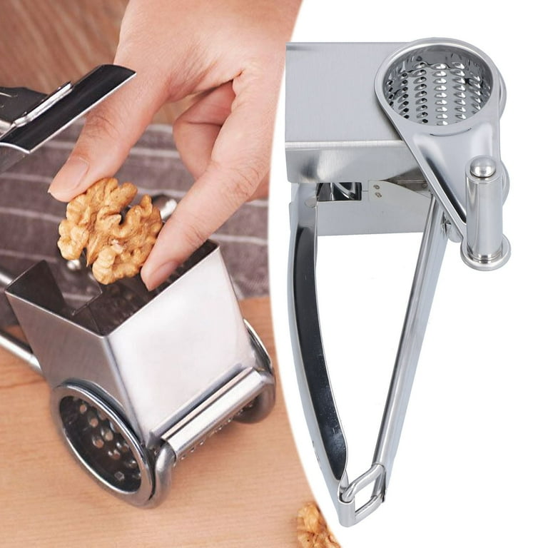 Delaman Rotary Cheese Grater Stainless Steel Manual Handheld Shredder Hand  Crank Kitchen Tool 
