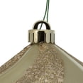 thumbnail image 2 of Vickerman 6" Champagne Swirl Diamond UV Candy Christmas Ornament, Set of 3, 2 of 7