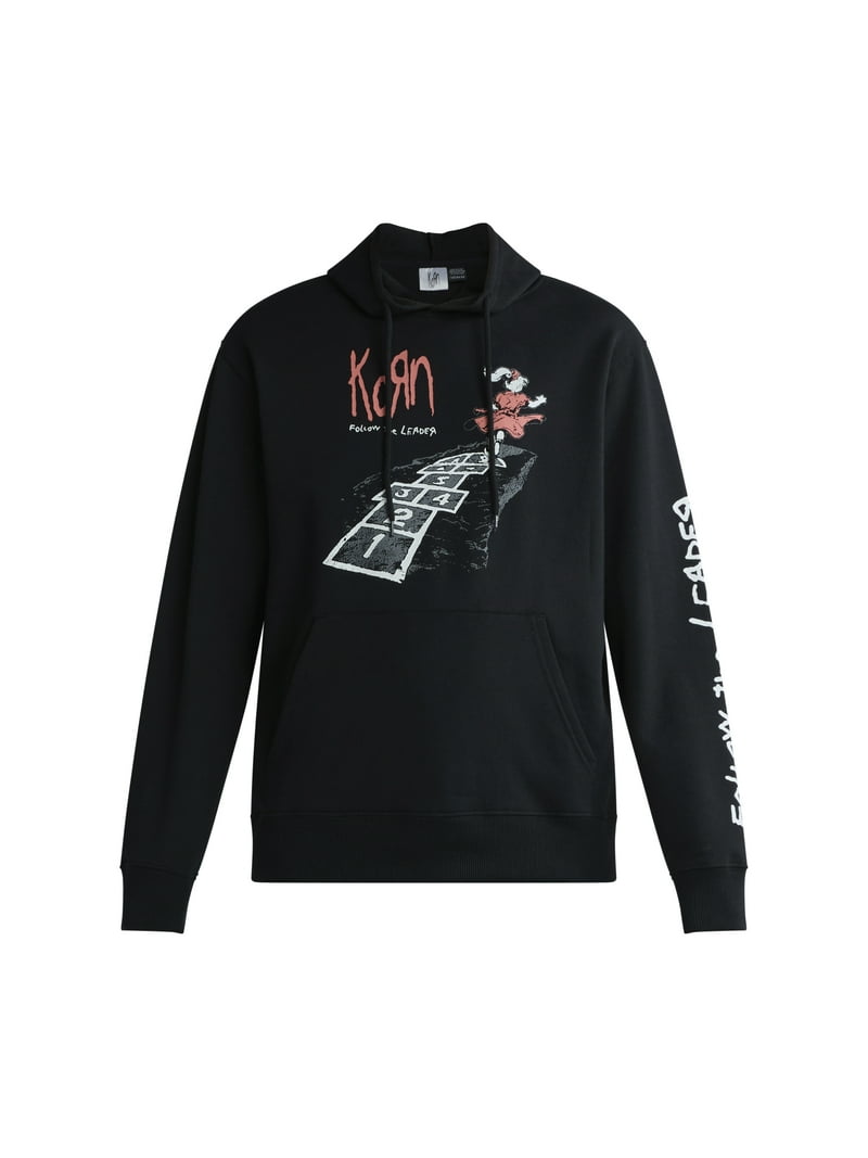 Korn Men's and Big Men's Follow the Leader Graphic Hoodie, Sizes