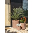 thumbnail image 4 of Veradek Demi Series Bundle - Three Piece Set of Plastic-Stone Planters - Terracotta, 4 of 9