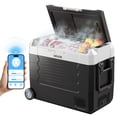thumbnail image 1 of VEVOR Car Refrigerator, DC 12/24V AC100-240V Compressor Electric Cooler, -4°F to 68°F Truck Refrigerator with APP Control, Wheels&Dual Zone, 1 of 9