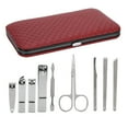 thumbnail image 2 of 19pcs Stainless Steel  Removal Tool Kit, Fine Texture, Environmental Friendly PU Leather, 3 Colors, Eyebrow Trimming Scissors, Nail Care Tools, Ear Spoon,  Needle, 2 of 8