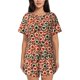 thumbnail image 1 of Balery Poker Chips Conjunto de Pijama para Mujer con Estampado, Dos Piezas de Manga Corta y Shorts, Ropa de Dormir Suave con Cuello Redondo y Bolsillos-Medium, 1 of 6
