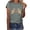 Gray(New), variant on PNTUTB Women's Round Neck Pullover Fashion LOVE Print Casual Loose Comfortable Short Sleeve Tops