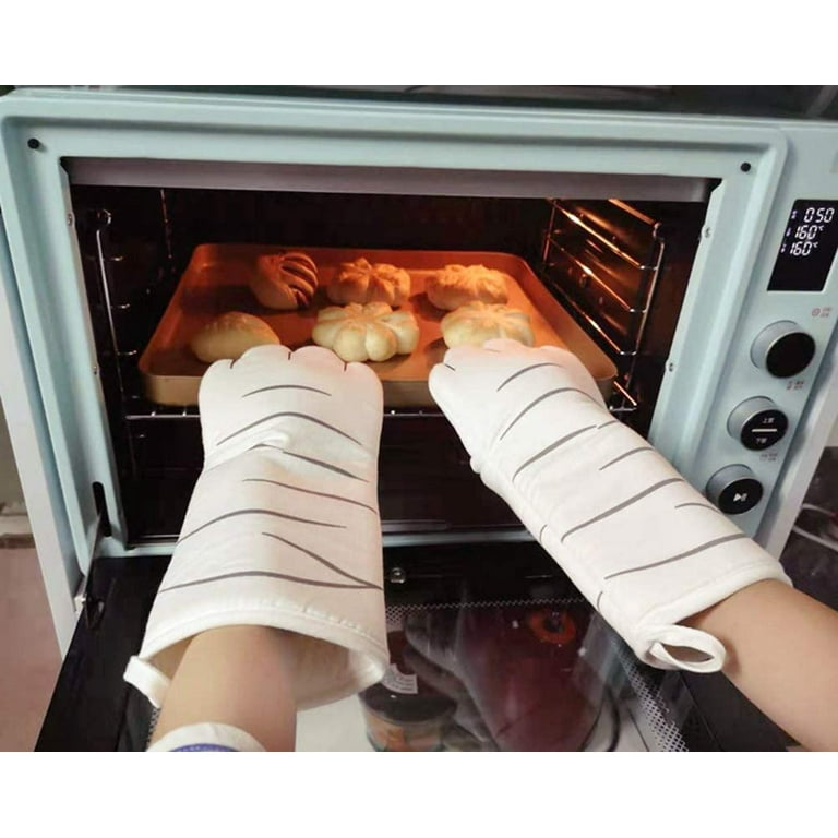 Cute Cat Kitten Oven Mitts and Pot Holders Set of 4, Oven Mittens and  Potholders Heat Resistant Gloves for Kitchen Cooking Baking Grilling BBQ