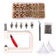 thumbnail image 1 of Máquina de ajuste de perlas Botones de remache Tapa de fijación de plástico Camisa Pantalones Chaqueta Kit de herramientas manuales Hecho a mano DIY Accesorio de ropa Tipo 21 4-10 mm, 1 of 6
