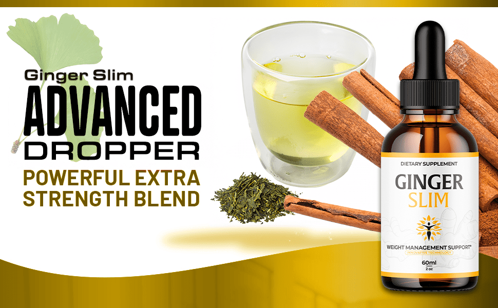Ginger Slim Drops Advanced Formula Liquid Supplement All Natural Vitamin Tincture 180ML