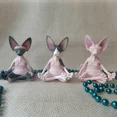 thumbnail image 3 of New Meditation Yoga Happy Cat Whimsical Buddha Sphinx Figurine Art Decor Sculpture Outdoor Garden Statue Home Decoration Crafts, 3 of 9