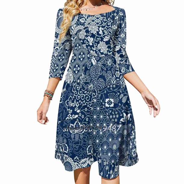 Vestido acampanado con nudo de corazón y diseño de moda, talla grande, suelto, variante de respiración acuática, sin costuras, Demon Demon Demon