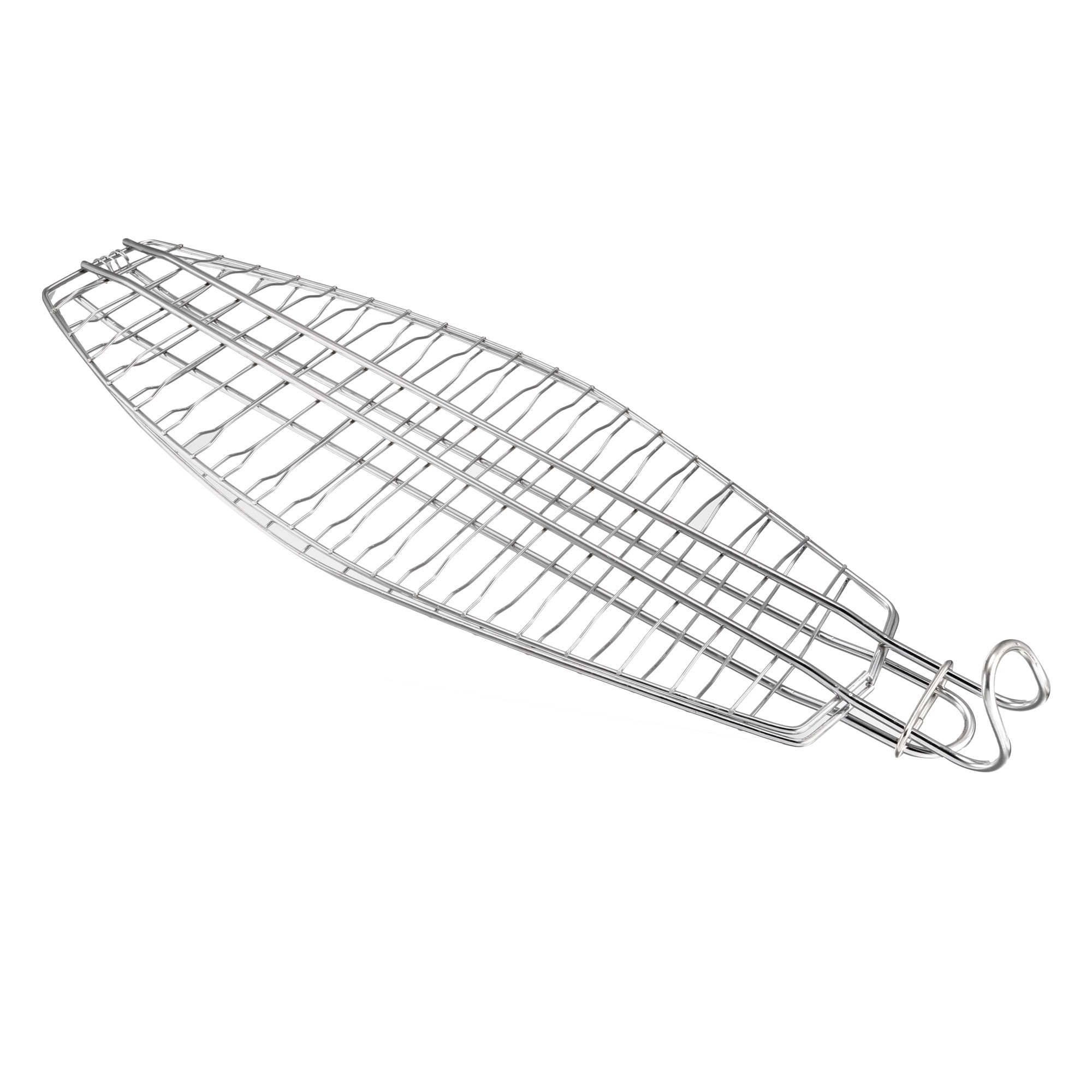 Stainless Steel Fish Grill Basket BBQ Smoking Charcoal