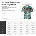 thumbnail image 5 of Fuzoiu Comic Airplane Cockpit Illustration Print Hawaiian Shirt for Men, Summer Beach Casual Short Sleeve Button Down Shirts, Men’s Beach Summer Shirts with Pocket,Small, 5 of 7