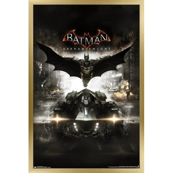 DC Comics Video Game - Arkham Knight - Key Art Wall Poster, 22.375" x 34", Framed