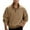 Khaki, variant on Sweatshirts Men Heavyweight Plaid Quarter Zip Pullover Top Stand Collar Long Sleeve Loose for Business Casual Commute Army Green L