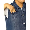 thumbnail image 5 of Agnes Orinda Women's Plus Size Casual Button Sleeveless Denim Vest Jacket 6X Blue, 5 of 6