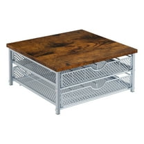 Oumilen 2-Tier K Cup Storage Organizer Coffee 72 Pods Drawer w/ Sliding Baskets, Silver