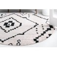 thumbnail image 3 of Rugs.com Morocco Collection Rug – 7 Ft Round Ivory High-Pile Rug Perfect For Kitchens, Dining Rooms, 3 of 9