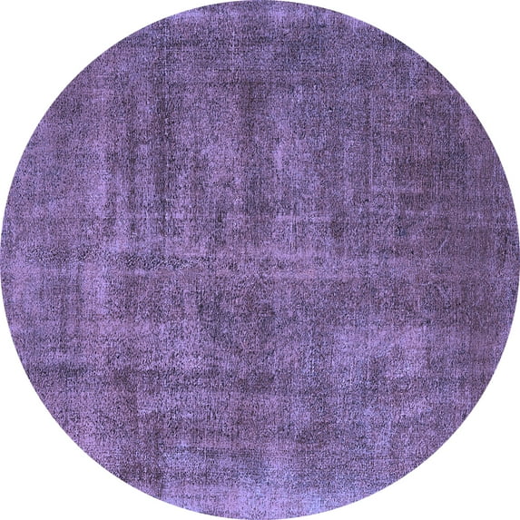 Ahgly Company Indoor Round Oriental Blue Industrial Area Rugs, 8' Round